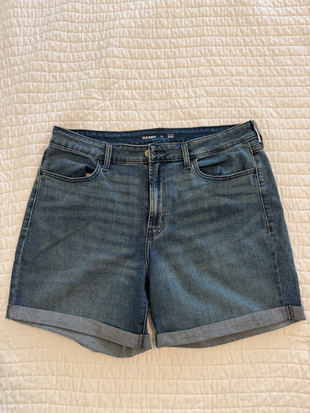 Old Navy Casual Blue Denim Cuffed Shorts